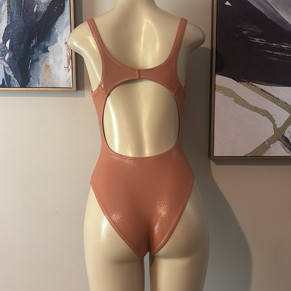 Rust Metallic Swimsuit size S - Picture 6 of 7